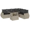 Image de vidaXL Salon de Jardin avec Coussins 7 pcs Gris Clair résine tressée