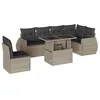 Image de vidaXL Salon de Jardin avec Coussins 7 pcs Gris Clair résine tressée