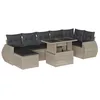 Image de vidaXL Salon de Jardin 8 pcs avec Coussins Gris Clair résine tressée