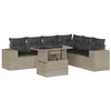 Image de vidaXL Salon de Jardin avec Coussins 7 pcs Gris Clair résine tressée