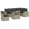 Image de vidaXL Salon de Jardin avec Coussins 7 pcs Gris Clair résine tressée