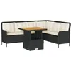 Image de vidaXL Canapés de Jardin 2 pcs avec Coussins Noir Résine tressée, Ensemble de canapés d'extérieur, Salon de Jardin, Ensemble de canapés en résine tressée