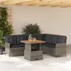 Image de vidaXL Salon de jardin 2 pcs avec coussins Gris Résine tressée