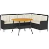 Image de vidaXL Canapés de Jardin 2 pcs avec Coussins Noir Résine tressée, Ensemble de canapés d'extérieur, Salon de Jardin, Ensemble de canapés en résine tressée