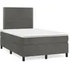 Image de vidaXL Sommier à lattes de lit avec matelas LED gris foncé 120x190 cm