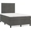 Image de vidaXL Sommier à lattes de lit avec matelas LED gris foncé 120x190 cm