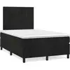 Image de vidaXL Sommier à lattes de lit et matelas LED noir 120x190 cm velours