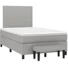 Image de vidaXL Sommier à Lattes de Lit avec Matelas, Lit Rembourré, Lit Double, Lit Adulte de Chambre à Coucher Intérieur, Moderne, Gris Clair 120x190 cm Tissu