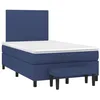 Image de vidaXL Sommier à Lattes de Lit avec Matelas, Lit Rembourré, Lit Double, Lit Adulte de Chambre à Coucher Intérieur, Moderne, Bleu 120x190 cm Tissu