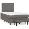 Image de vidaXL Sommier à Lattes de lit avec Matelas Gris 120x190 cm Similicuir