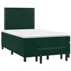 Image de vidaXL Sommier à Lattes de Lit avec Matelas, Lit Rembourré, Lit Double, Lit Adulte de Chambre à Coucher Intérieur, Moderne, Vert Foncé 120x190 cm