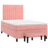 Image de vidaXL Sommier à Lattes de lit avec Matelas Rose 120x190 cm Velours