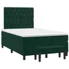 Image de vidaXL Sommier à Lattes de Lit avec Matelas, Lit Rembourré, Lit Double, Lit Adulte de Chambre à Coucher Intérieur, Moderne, Vert Foncé 120x190 cm