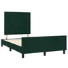 Image de vidaXL Cadre de Lit avec Tête de Lit, Lit Rembourré, Lit Double, Lit Adulte de Chambre à Coucher Intérieur, Moderne, Vert Foncé 120x190 cm Velours