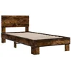 Image de vidaXL Cadre de lit sans Matelas chêne fumé 75x190 cm