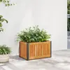 Image de vidaXL Jardinière 45x30x27,5 cm bois massif d'acacia et acier