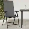 Image de vidaXL Chaises pliables de jardin lot de 4 gris résine tressée
