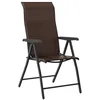Image de vidaXL Lot de 8 Chaises Pliables de Jardin, Sièges de Terrasse, Chaises de Balcon, Meubles de Patio Extérieur, Marron Résine Tressée