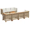 Image de vidaXL Salon de Jardin avec Coussins 8 pcs Beige résine tressée