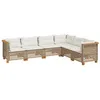 Image de vidaXL Salon de Jardin avec Coussins 6 pcs Beige résine tressée