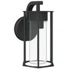 Image de vidaXL Applique murale d'extérieur noir acier inoxydable, éclairage mural d'extérieur, lampe murale de jardin, applique murale de patio