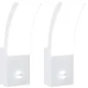 Image de vidaXL Appliques murales LED d'extérieur avec capteurs 2 pcs blanc, éclairage mural LED d'extérieur, lampe murale de jardin, lampe murale LED