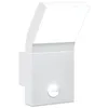Image de vidaXL Applique murale LED d'extérieur avec capteurs blanc, éclairage mural LED d'extérieur, lampe murale de jardin, lampe murale LED