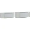 Image de vidaXL Appliques murales d'extérieur 2pcs argenté acier inoxydable, éclairage mural d'extérieur, lampe murale de jardin, applique murale de patio