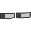 Image de vidaXL Appliques murales d'extérieur 2 pcs noir acier inoxydable, éclairage mural d'extérieur, lampe murale de jardin, applique murale de patio