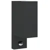 Image de vidaXL Applique murale d'extérieur avec capteurs noir, éclairage mural d'extérieur, lampe murale de jardin, applique murale à capteur d'extérieur