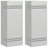 Image de vidaXL Appliques murales d'extérieur 2pcs argenté acier inoxydable, éclairage mural d'extérieur, lampe murale de jardin, applique murale de patio