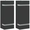 Image de Appliques murales d extérieur 2 pcs noir acier inoxydable