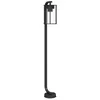 Image de vidaXL Lampadaire d'extérieur noir 100 cm acier inoxydable, éclairage au sol d'extérieur, éclairage au sol de jardin, lampadaire de jardin
