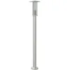Image de vidaXL Lampadaire d'extérieur argenté 100 cm acier inoxydable, éclairage au sol d'extérieur, éclairage au sol de jardin, lampadaire de jardin
