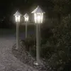 Image de vidaXL Lampadaire d'extérieur argenté 80 cm acier inoxydable