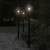 Image de vidaXL Lampadaire d'extérieur noir 120 cm acier inoxydable