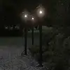 Image de vidaXL Lampadaires d'extérieur 3 pcs noir 120 cm acier inoxydable