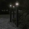Image de vidaXL Lampadaires d'extérieur 3 pcs noir 110 cm aluminium