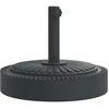 Image de vidaXL Base de Parasol pour mâts Ø38 / 48 mm 25 kg Rond, Base de Parasol, Pied de Parasol de terrasse, Porte-Parasol, Support de Parasol