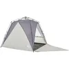 Image de vidaXL Tente de Plage 4 Personnes Gris libération Rapide imperméable, Tente, Tente de Jardin, abri d'extérieur, Tente de Camping, abri de Camping