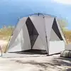 Image de vidaXL Tente de plage 4 personnes gris libération rapide imperméable