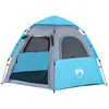 Image de vidaXL Tente de Camping Cabine 4 Personnes Bleu libération Rapide, Tente, abri de Camping, abri de Jardin, Tente de Jardin, abri d'extérieur