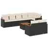 Image de vidaXL Salon de Jardin avec Coussins 9 pcs, Canapés de Terrasse, Ensemble de Meubles de Patio, Mobilier d'Extérieur, Noir Résine Tressée