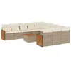 Image de vidaXL Salon de Jardin avec Coussins 12 pcs, Canapés de Terrasse, Ensemble de Meubles de Patio, Mobilier d'Extérieur, Beige Résine Tressée