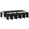 Image de vidaXL Ensemble à Manger de Jardin 11 pcs Coussins Noir résine tressée