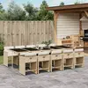 Image de vidaXL Ensemble à manger de jardin et coussins 11 pcs beige poly rotin