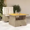 Image de vidaXL Ensemble à manger de jardin et coussins 2 pcs beige poly rotin