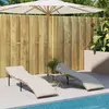 Image de vidaXL Chaises longues lot de 2 avec coussins beige résine tressée