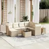 Image de vidaXL Salon de jardin avec coussins 8 pcs beige résine tressée