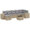 Image de vidaXL Salon de Jardin avec Coussins 8pcs mélange Beige résine tressée